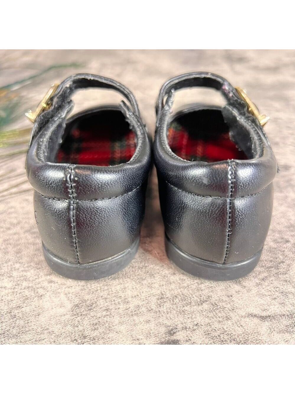 Small Steps Malorie VINTAGE Toddler Girls 4w Faux Leather Mary Janes Black Shoes - Picture 5 of 7